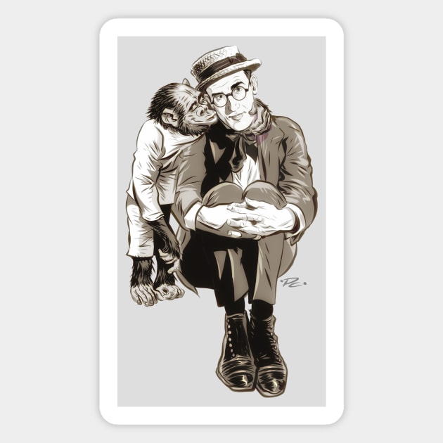 Harold Lloyd - An illustration by Paul Cemmick Magnet by PLAYDIGITAL2020